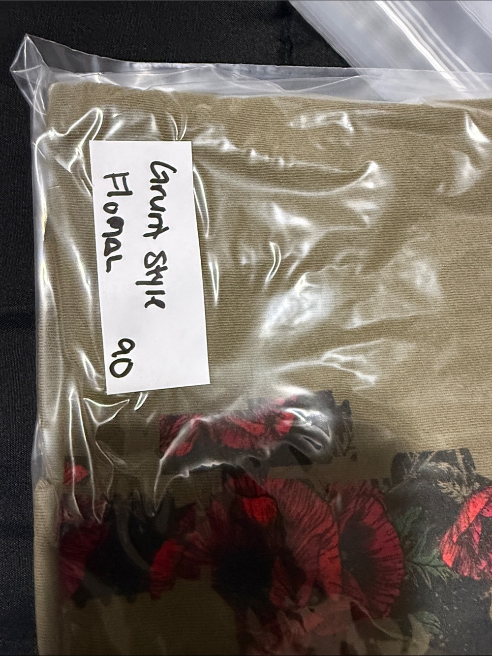 Grunt Style Floral Rifle Graphic T-Shirt Olive - Picture 3 of 3